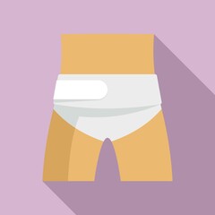 Fototapeta premium Low body bandage icon flat vector. Hand accident