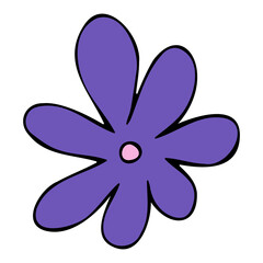 Cute doodle flower vector illustration