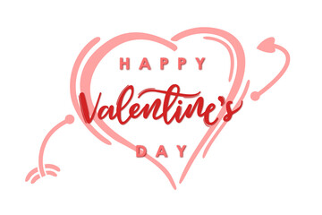 Valentine's day concept background. Vector illustration. Happy Valentine's Day greeting card