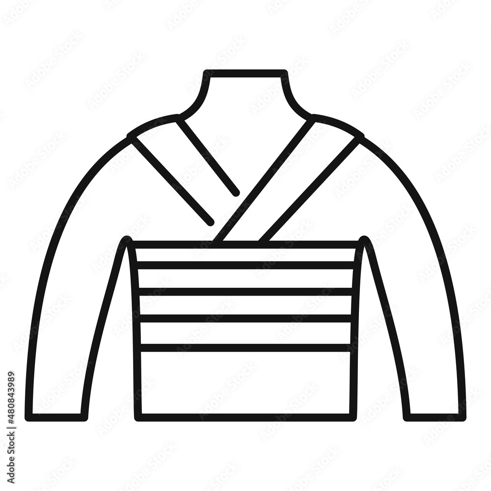 Wall mural back bandage icon outline vector. patient accident