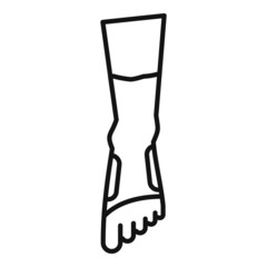 Leg bandage icon outline vector. Accident hurt