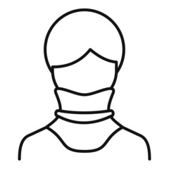 Neck damage icon outline vector. Bandage accident
