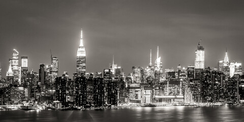 Plakat New York City evening skyline. 