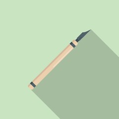 Artist nib icon flat vector. Tool ink