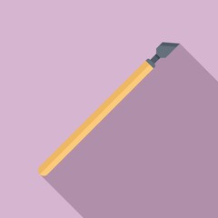 Letter nib icon flat vector. Ink tool
