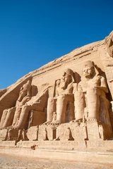 Foto op Plexiglas The Great Temple of Ramses II at Abu Simbel, located in Nubia, southern Egypt © PaganoFotos