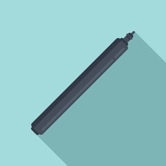 Art pen icon flat vector. Ink tool