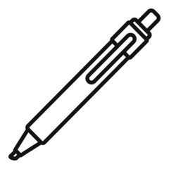 Ink marker icon outline vector. Signature pen