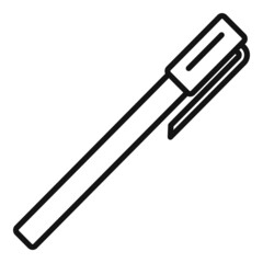 Signature pen icon outline vector. Nib tool