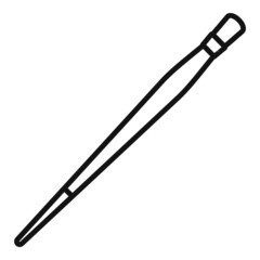 Paintbrush icon outline vector. Nib tool