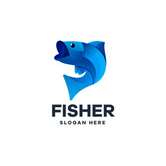 Fish Gradient Logo