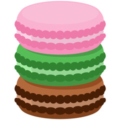 マカロンのイラスト（複数）