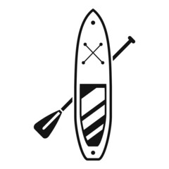 Shop sup board icon simple vector. Paddle surf