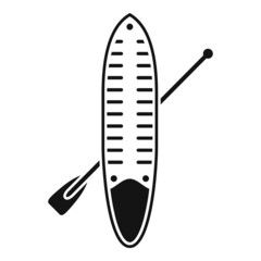 Adventure sup board icon simple vector. Paddle surf