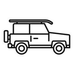 Sup surf jeep icon outline vector. Stand board