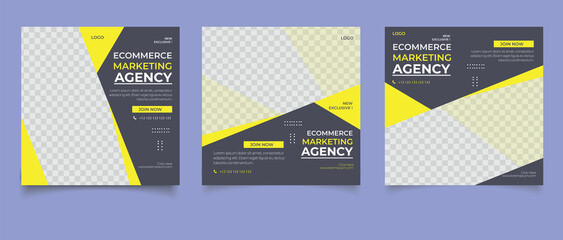 Digital marketing social media and instagram post template