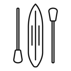Beach sup surf icon outline vector. Board stand
