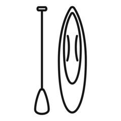 Wood sup board icon outline vector. Surf stand