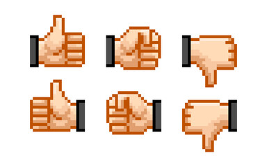 Hand gesture pixel art