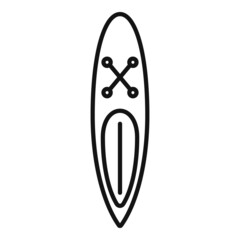 Oak sup board icon outline vector. Surf paddle