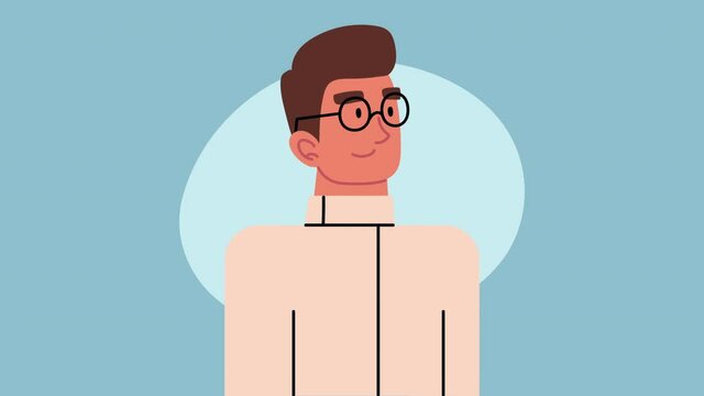 male doctor worker character animation