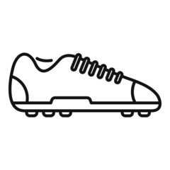 Soccer boot spikes icon outline vector. Football shoe