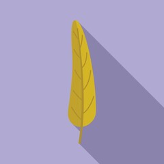 Autumn leaf icon flat vector. Fall maple