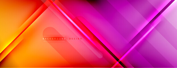 Abstract background - lines composition created with lights and shadows. Technology or business digital template. Trendy simple fluid color gradient abstract background with dynamic