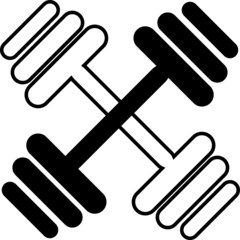 Simple Gym Dumble Illustration, Vector, Clip Art.eps