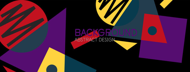 Abstract background with blocks, lines, geometric shapes. Techno or business concept for wallpaper, banner, background, landing page