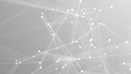 Abstract technology and science polygonal space low poly background Tone gray with connecting dots and lines.