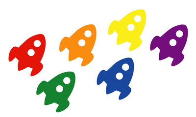 Spaceships LGBT colors