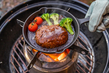 ハンバーグ Hamburger steak to cook at home