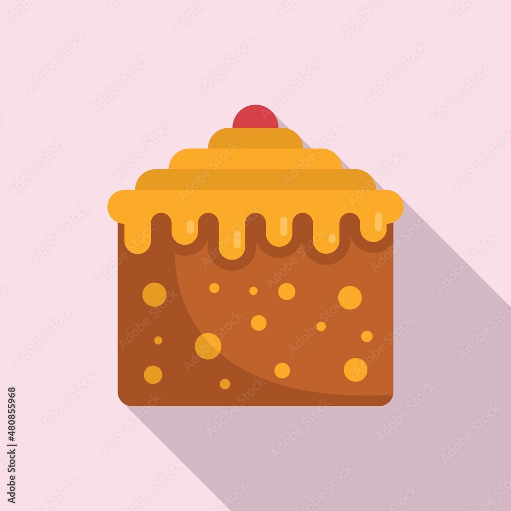 Canvas Prints bakery cake icon flat vector. sweet cream