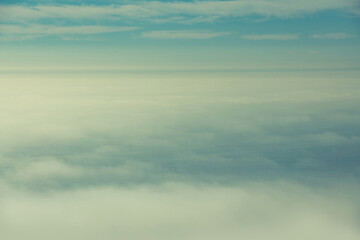 Southern California Coastal Fog Over Pacific Ocean