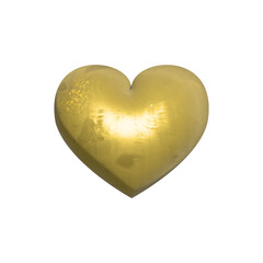 golden heart valentines day love 3d vector