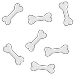 Bone dog bone icon cartoon style illustration vector seamless wallpaper background