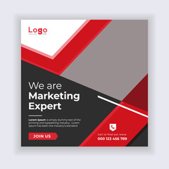 Digital business marketing social media post template