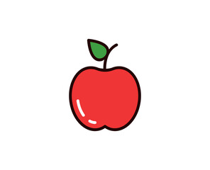 Apple line icon. High quality outline symbol for web design or mobile app. Thin line sign for design logo. Color outline pictogram on white background
