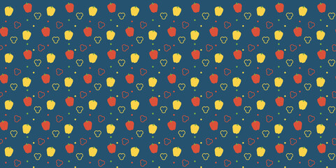 paprika vegetables pattern seamless wallpaper vector illustration design