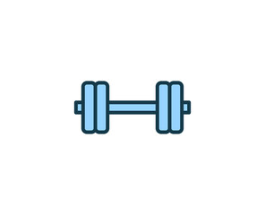 Dumbbell  line icon. High quality outline symbol for web design or mobile app. Thin line sign for design logo. Color outline pictogram on white background