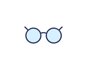 PEOPLEaGlasses line icon. High quality outline symbol for web design or mobile app. Thin line sign for design logo. Color outline pictogram on white background