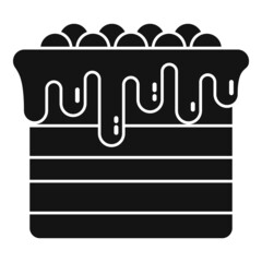 Wedding cake icon simple vector. Happy anniversary