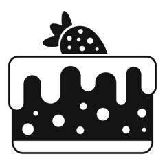 Candy cake icon simple vector. Anniversary decoration