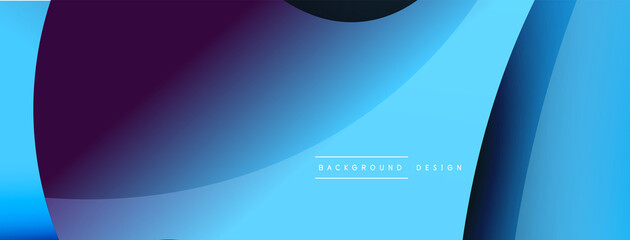 Creative geometric wallpaper. Minimal abstract background. Circle and wave composition vector illustration for wallpaper banner background or landing page