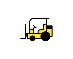 Forklift line icon. Vector symbol in trendy flat style on white background. Commerce sing for design.