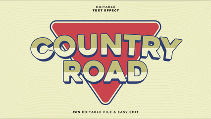 Country Road Vintage Editable Text Effect