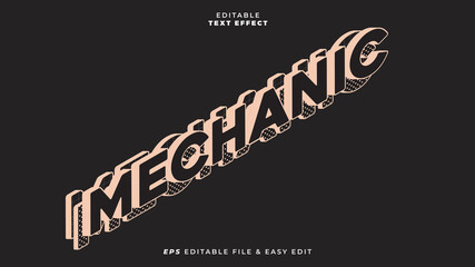 Mechanic 3D Editable Text Effect