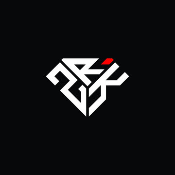 ZRK letter logo creative design. ZRK unique design