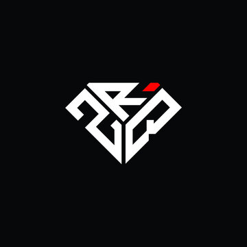 ZRQ letter logo creative design. ZRQ unique design